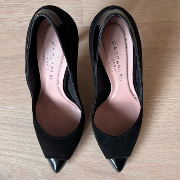 Barbara Bui Suede & Patent Leather Heels - Picture 2 of 12